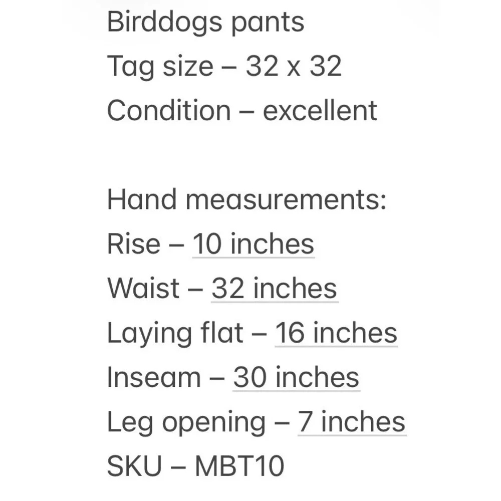 Birddogs Mens Slim Khaki Tan Chino Pants 32x32 Meas: 32x30